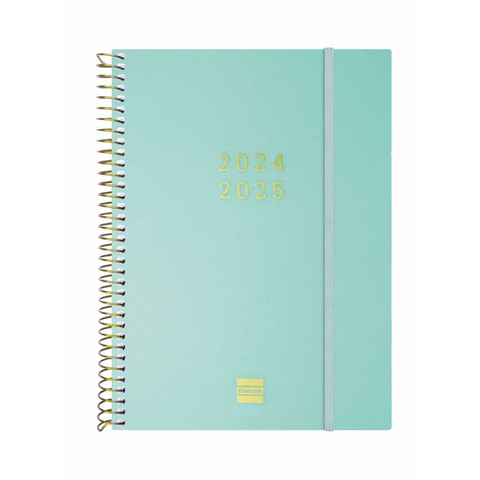 Agendă Finocam Turquoise A5 15,5 x 21,2 cm 2024-2025