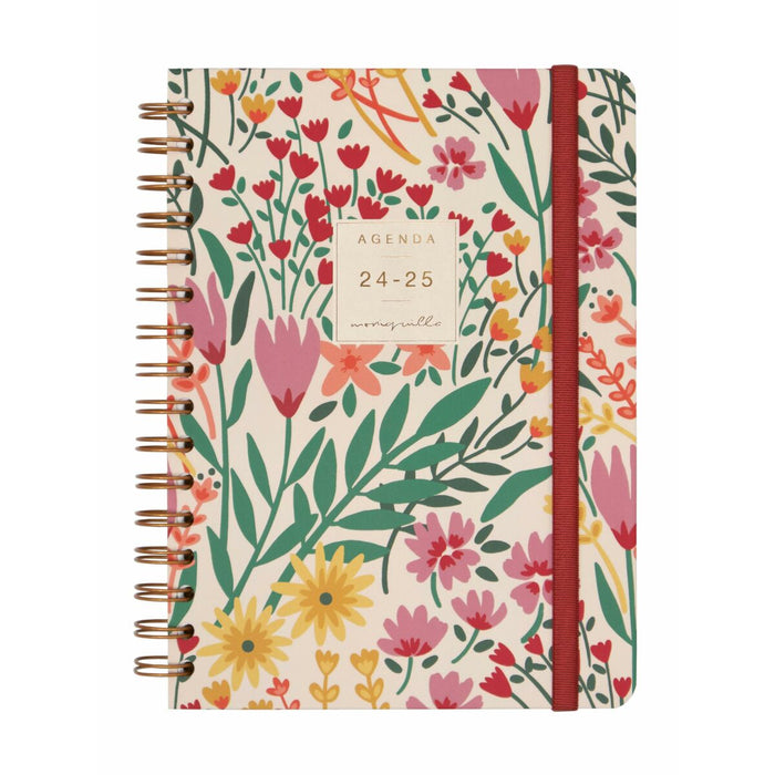 Agendă Finocam Moniquilla Garden Multicolor A5 15,5 x 21,2 cm 2024-2025