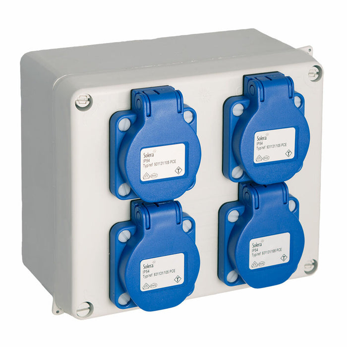 Socket box Solera 817-42p Etanş 16,5 x 13,5 x 7 cm 250 V 16 A IP54