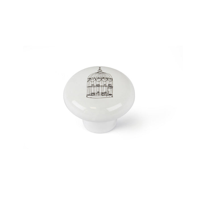 Clanță Rei e815 Rotund Alb Porțelan Decorativ 4 Unități (Ø 40 x 31 mm)