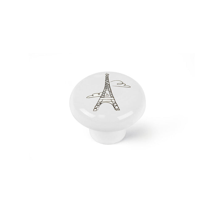 Clanță Rei e816 Rotund Alb Porțelan Ilustrat 4 Unități (Ø 40 x 31 mm)