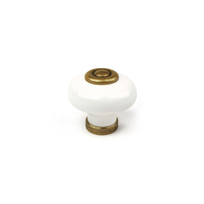 Clanță Rei Finisaj învechit Rotund Porțelan 4 Piese (Ø 3,1 x 2,8 cm)