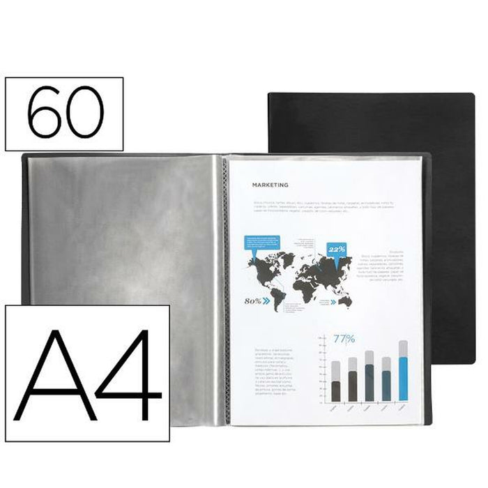 Mapă pentru Documente Liderpapel EC90 Negru A4