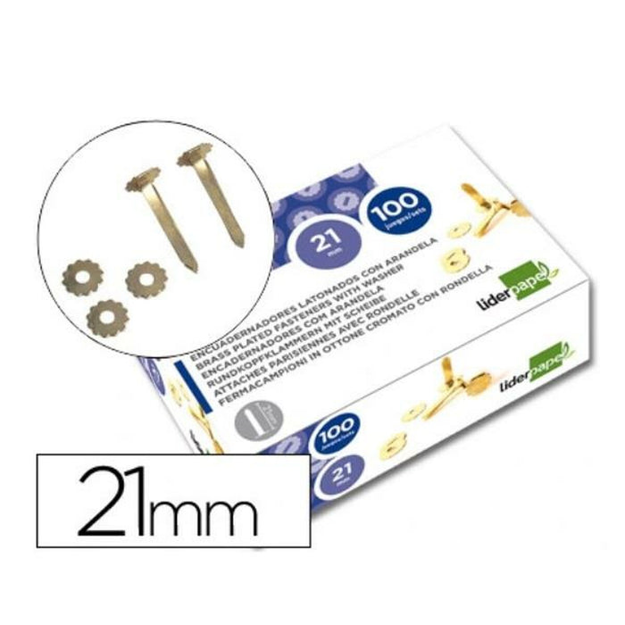 Element de fixare Liderpapel FS04 Metal 21 mm 100 Unități
