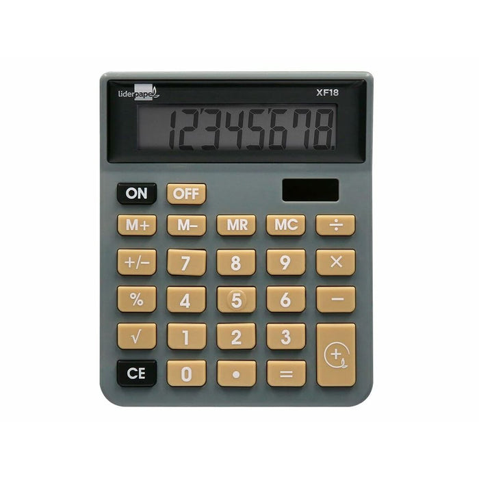 Calculator Liderpapel XF18 Gri Plastic