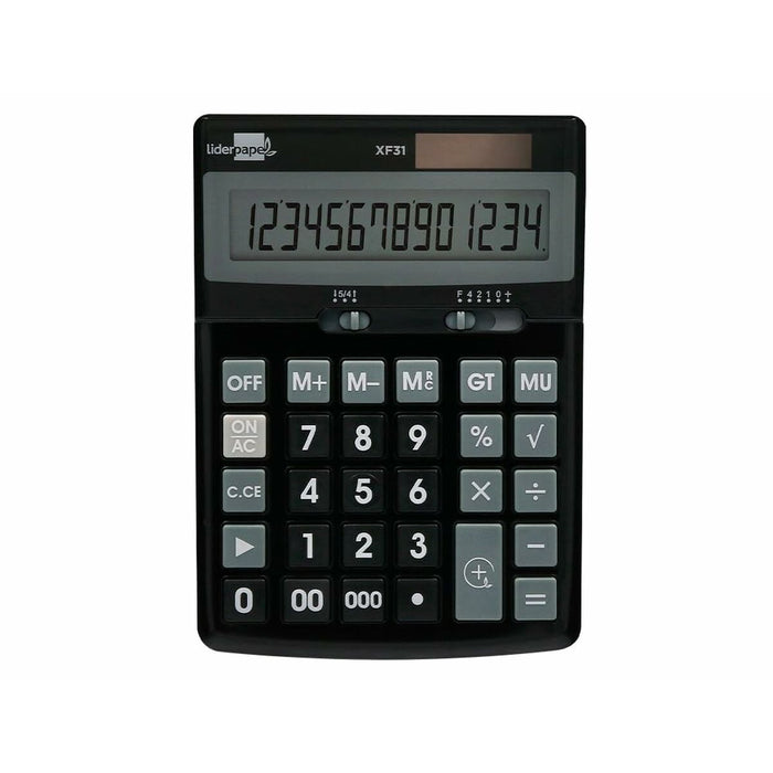 Calculator Liderpapel XF31 Negru Plastic