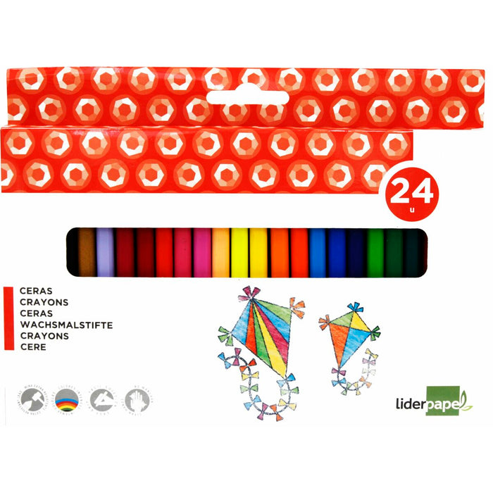 Creioane ceară colorate Liderpapel BD26 Multicolor Ceară