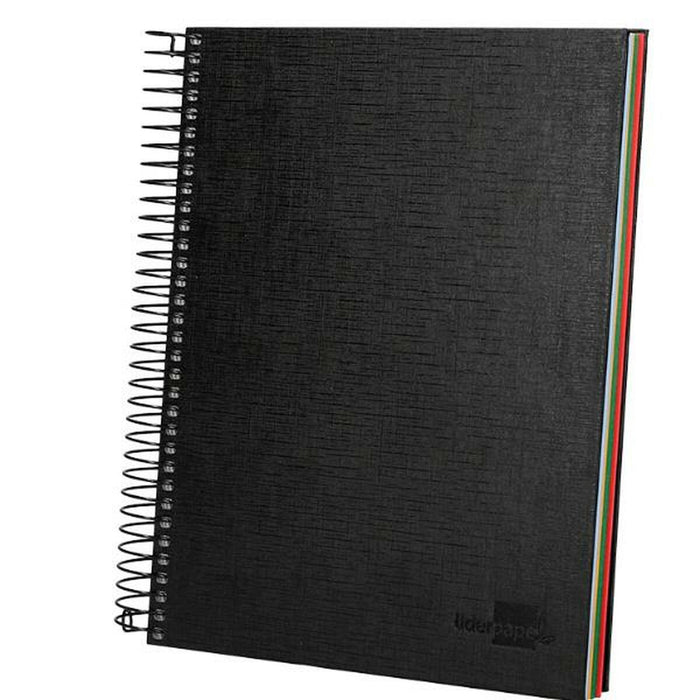 Notebook Liderpapel BJ74 Negru A5 160 Frunze