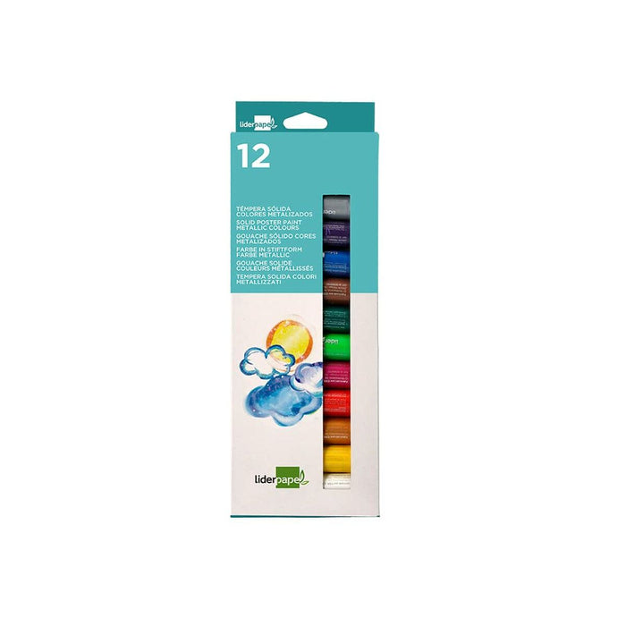 Tempera Liderpapel TP72 Multicolor (12 Piese)