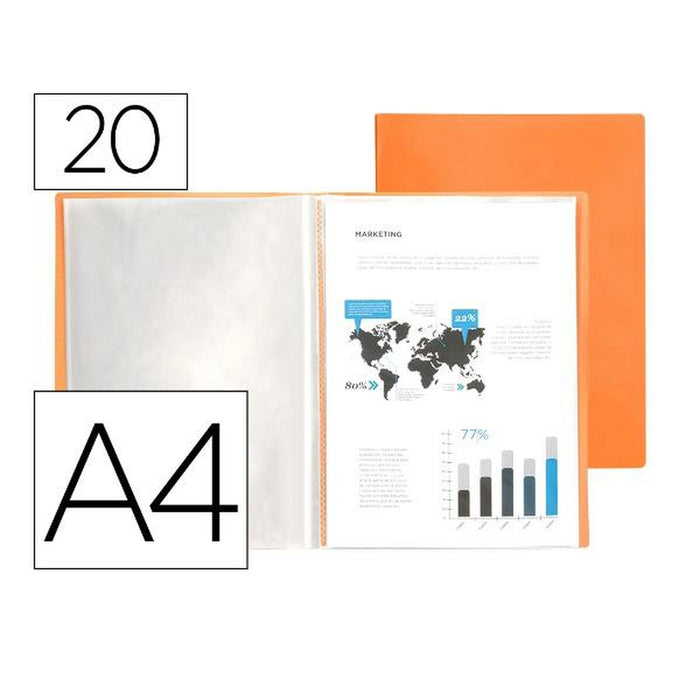 Mapă pentru Documente Liderpapel EC68 A4 Portocaliu