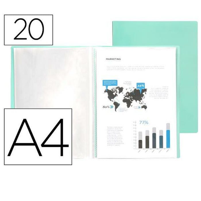 Mapă pentru Documente Liderpapel EC71 Verde A4