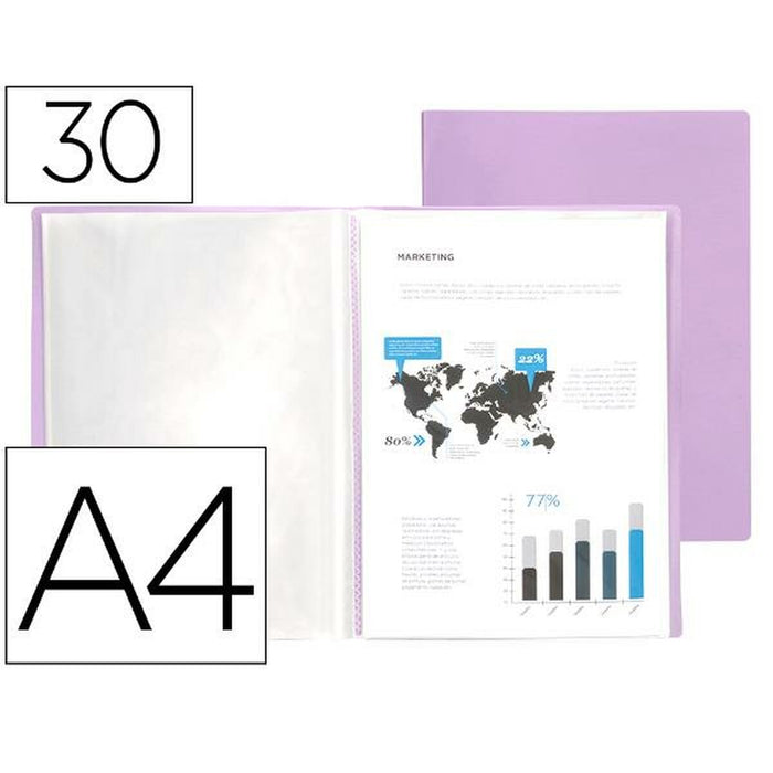 Mapă pentru Documente Liderpapel EC75 Liliachiu A4