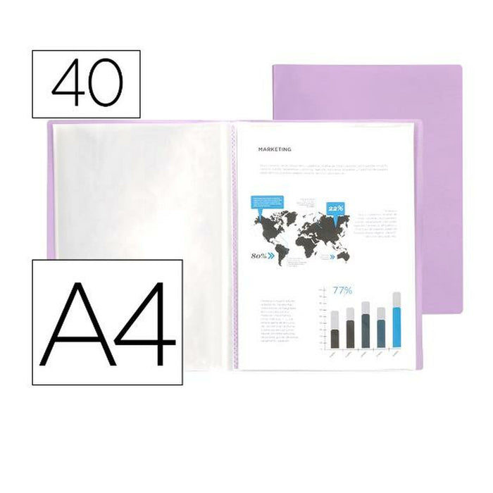 Mapă pentru Documente Liderpapel EC81 Liliachiu A4