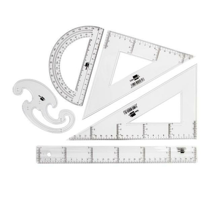 Set de rigle Liderpapel JG03 Transparent