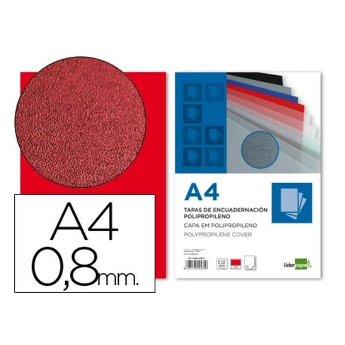 Set de capace Liderpapel TE13 Plastic Roșu (50 Unități)