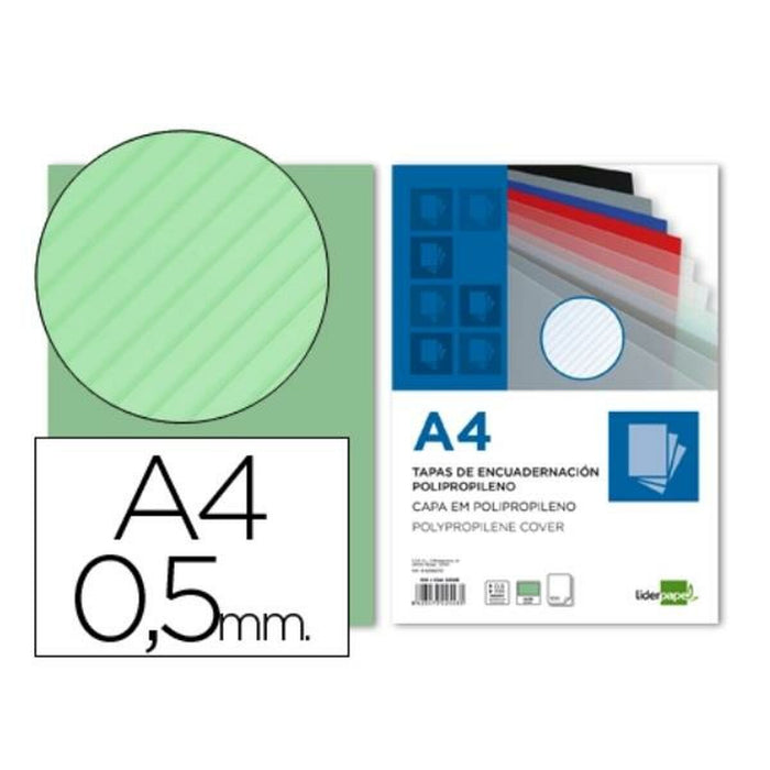 Set de capace Liderpapel TE21 Plastic Verde (100 Unități)