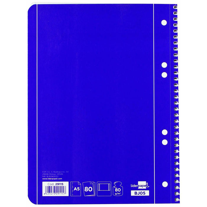 Notebook Liderpapel BJ05 Albastru A4 80 Frunze