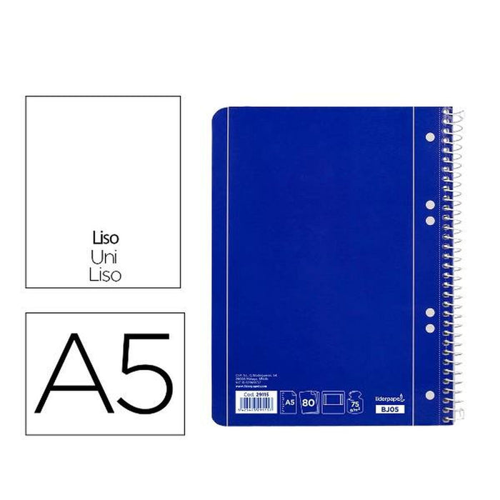 Notebook Liderpapel BJ05 Albastru A4 80 Frunze
