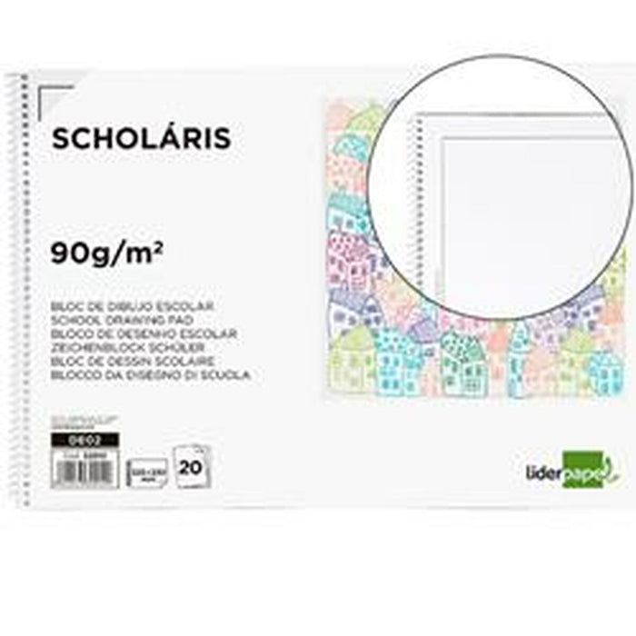 Bloc de schițe Liderpapel DE02 Alb 20 Frunze Hârtie
