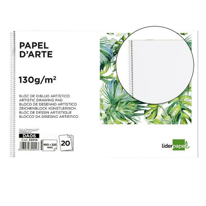 Bloc de schițe Liderpapel DA06 Alb 20 Frunze Hârtie