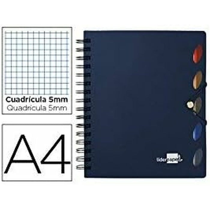 Carnet de note Liderpapel BE18 Albastru A4
