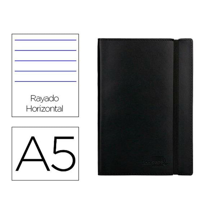 Carnet Notițe Liderpapel LB44 Negru A5 120 Frunze