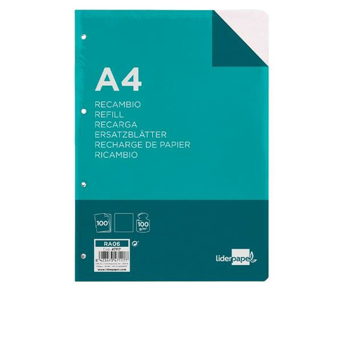 Rezervă Liderpapel RA06 A4 100 Frunze