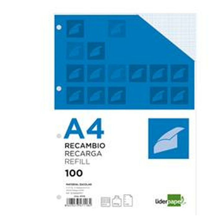 Rezervă Liderpapel RA04 Alb A4 100 Frunze