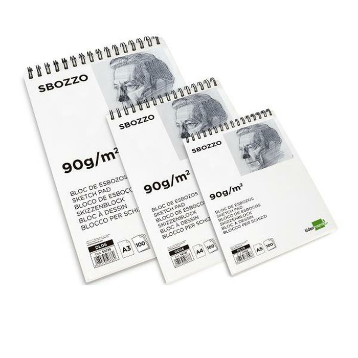 Bloc de schițe Liderpapel DL06 Alb 100 Frunze A3