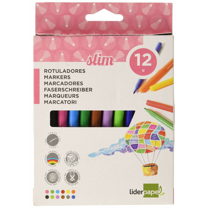 Set de Carioci Liderpapel RT12 Multicolor 12 Piese