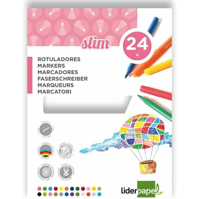 Set de Carioci Liderpapel RT07 Multicolor (24 Piese)