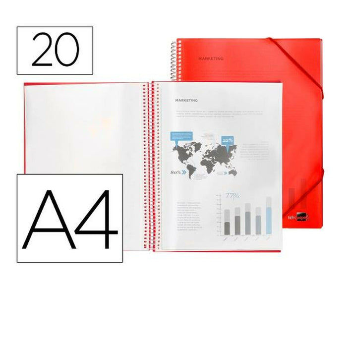 Mapă pentru Documente Liderpapel EC06 A4 Roșu