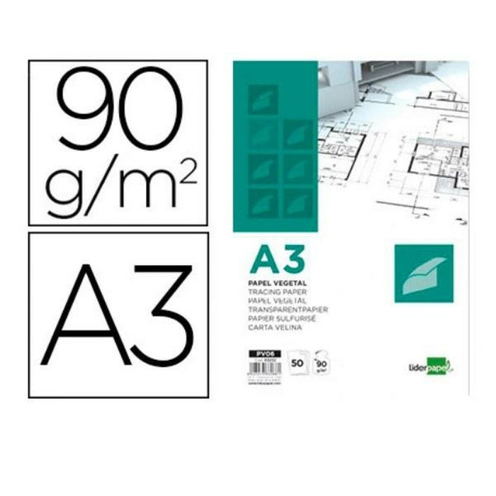Bloc de schițe Liderpapel PV06 Alb 50 Frunze
