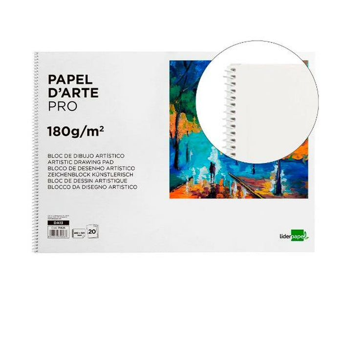 Bloc de schițe Liderpapel DA13 Alb 20 Frunze Carton