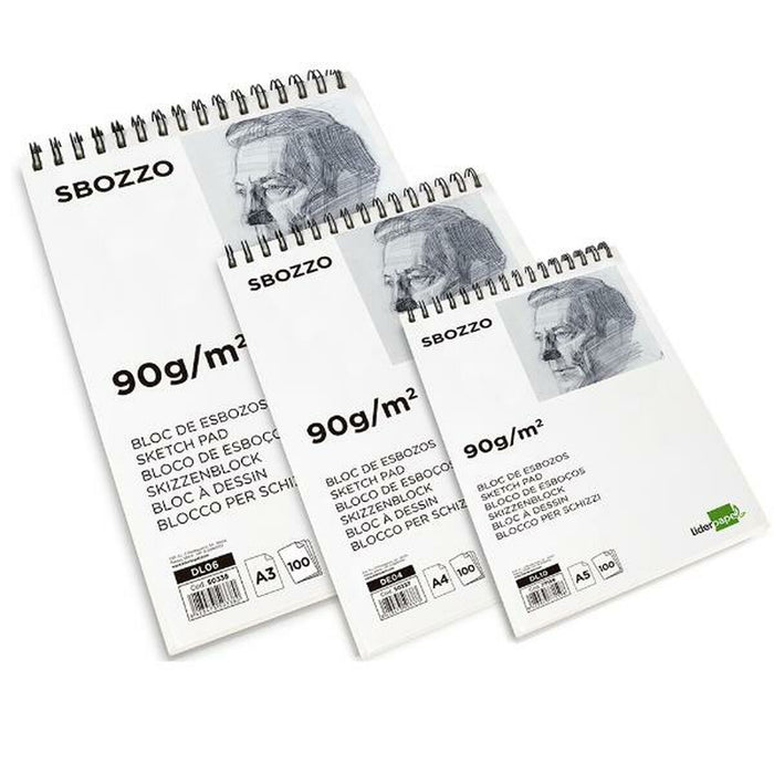 Bloc de schițe Liderpapel DL10 Alb 100 Frunze