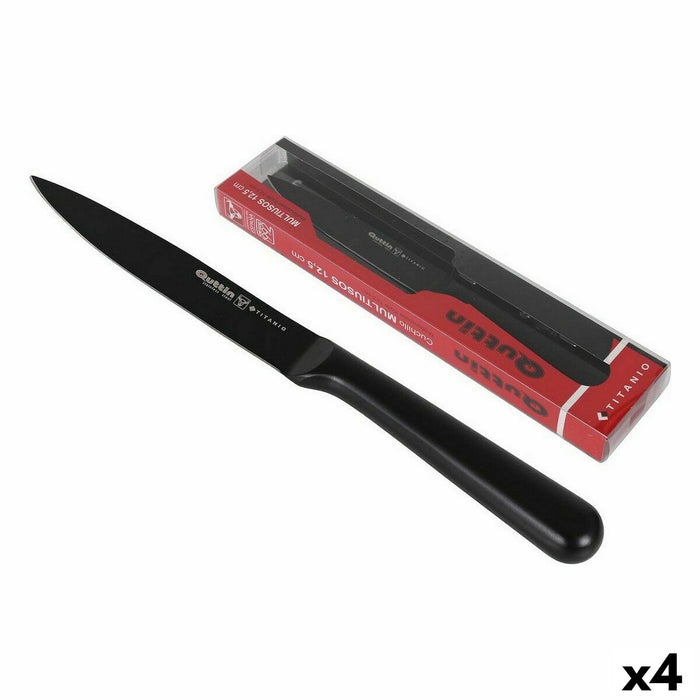 Cuțit de bucătărie Quttin Multi-utilizare Titaniu 12 cm (4 Unități)