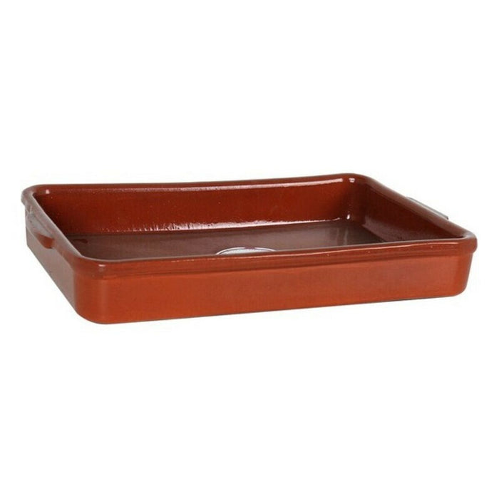 Platou pentru Servire Azofra Dreptunghiular Maro (27 x 17 x 4 cm)
