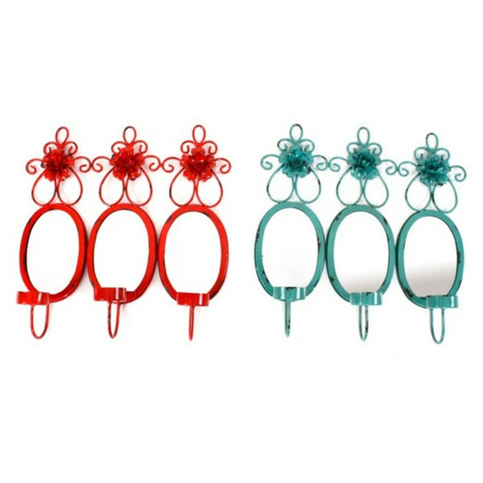 Oglindă de perete DKD Home Decor 8424001109739 37 x 38 x 8,5 cm Geam Metal Lemn MDF (2 Unități)