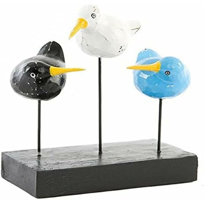 Figură Decorativă DKD Home Decor Lemn Metal Păsări Kiwi Mediterană