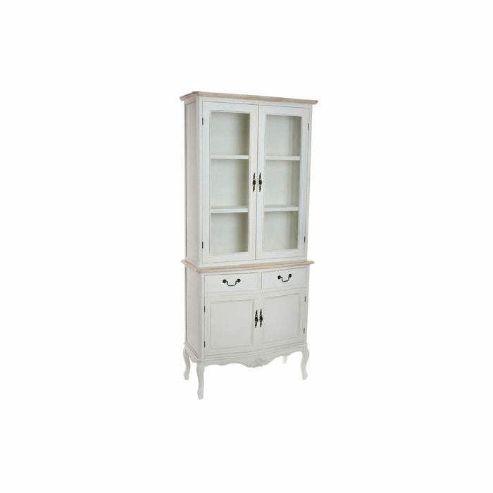 Stand Prezentare DKD Home Decor Geam Lemn Alb (88 x 40 x 200 cm)