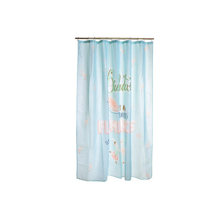 Perdea de duș DKD Home Decor Albastru