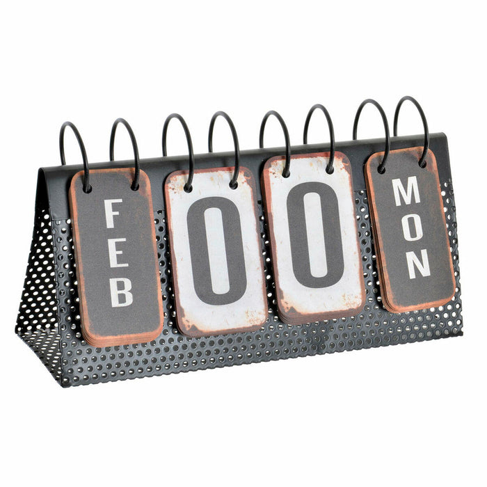 Calendar de birou DKD Home Decor Alb Negru 34 x 13 x 21 cm