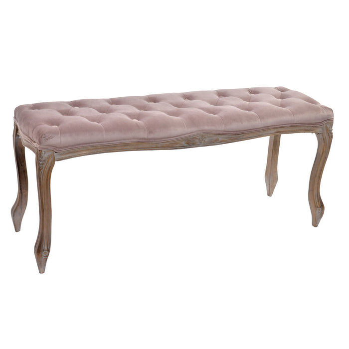 Banchetă DKD Home Decor Roz Natural Lemn de cauciuc 112 x 38 x 48 cm