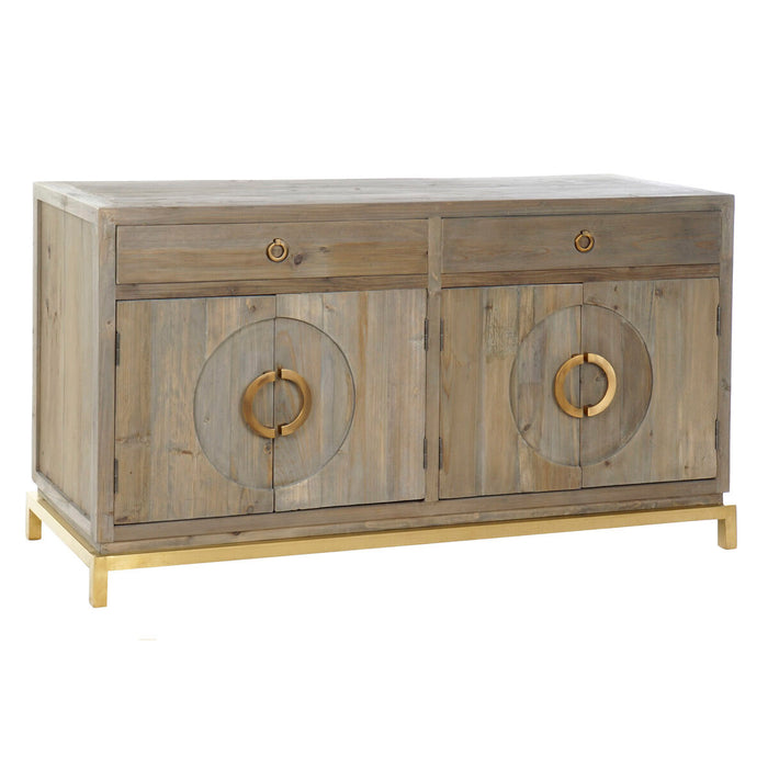 Servantă DKD Home Decor Auriu* Metal Maro Plop (150 x 50 x 80 cm)