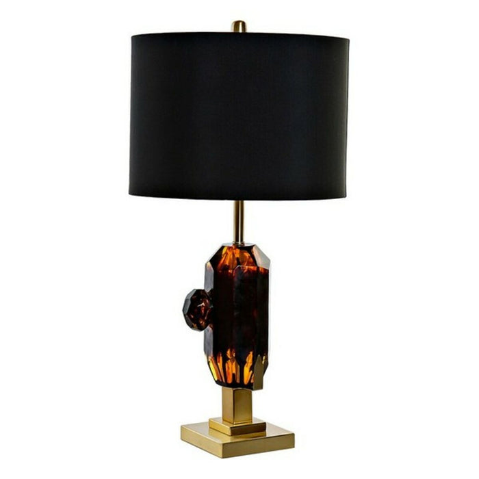 Lampă de Masă DKD Home Decor Metal Pânză Geam Chic (35 x 35 x 70 cm)