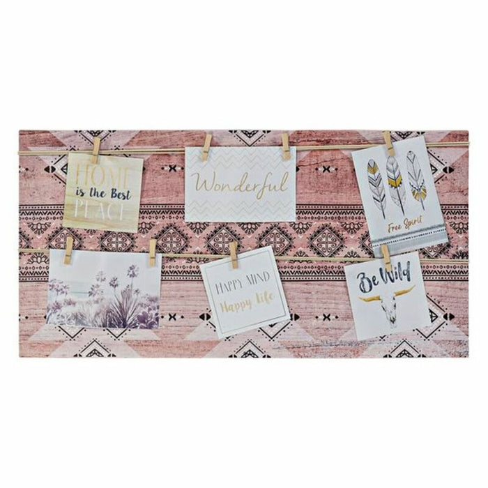 Suport pentru Poze DKD Home Decor Maro Pânză Etnic 60 x 2 x 30 cm