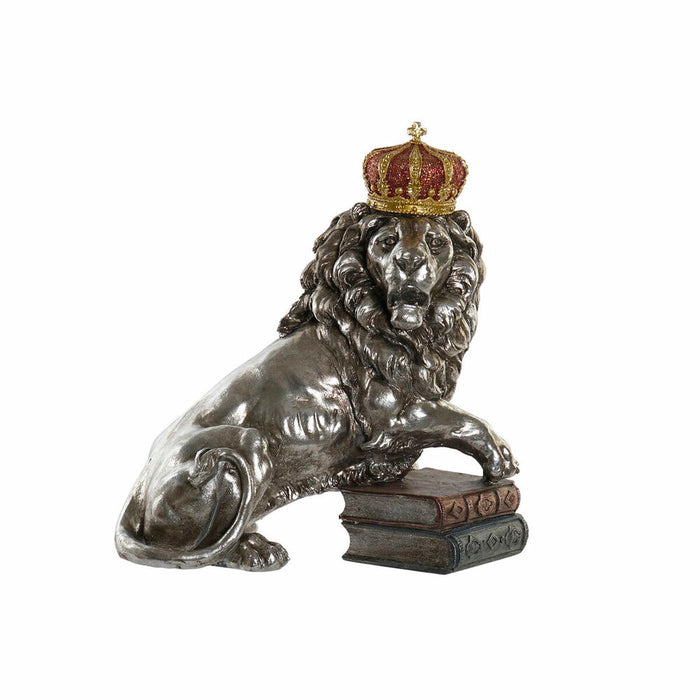 Figură Decorativă DKD Home Decor Argintiu Leu Rășină (42 x 25 x 45 cm)