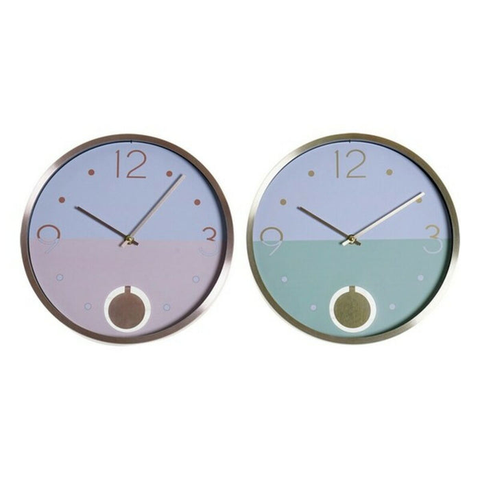 Ceas de Perete DKD Home Decor 30 x 5 x 30 cm (2 Unități) (2 pcs)