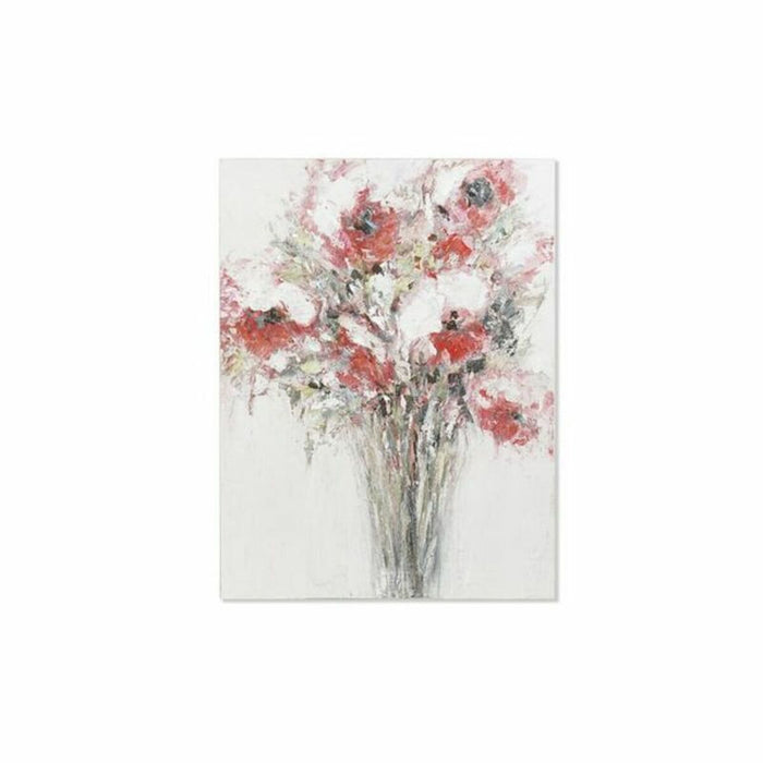 Tablou DKD Home Decor Pictat manual Květiny (90 x 3 x 120 cm)