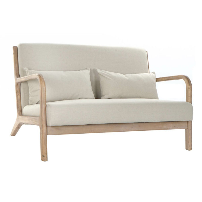 Canapea DKD Home Decor Bej Lemn de cauciuc 122 x 85 x 74 cm